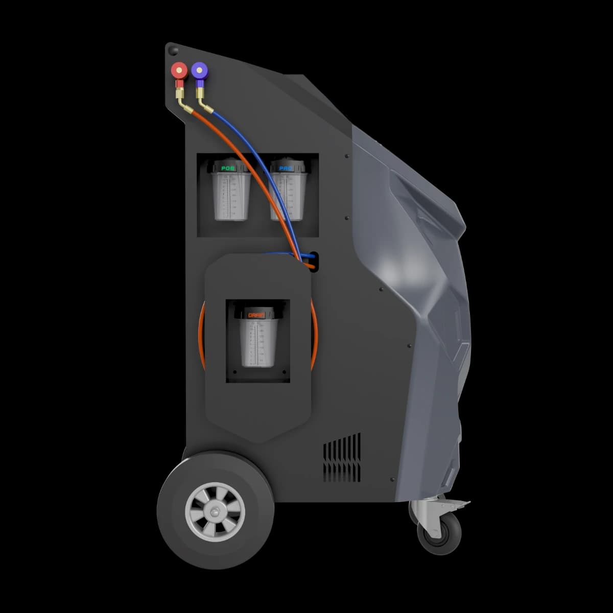 Станция Sivik ФРЕО Про — вид сбоку, шланги и манометры