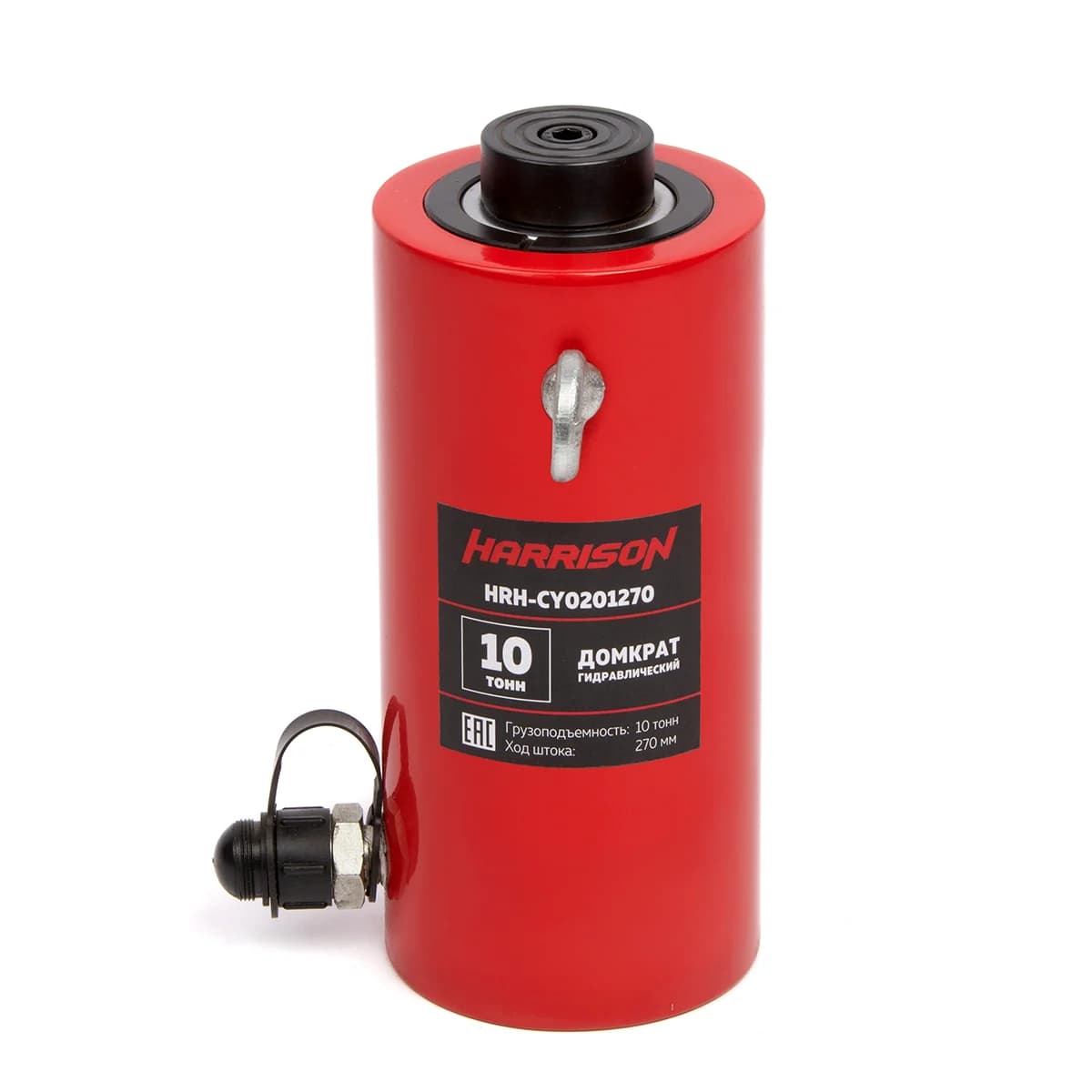 Гидравлический домкрат 10 тонн ход штока 270 мм однополостной телескопический Harrison HRH-CY0201270