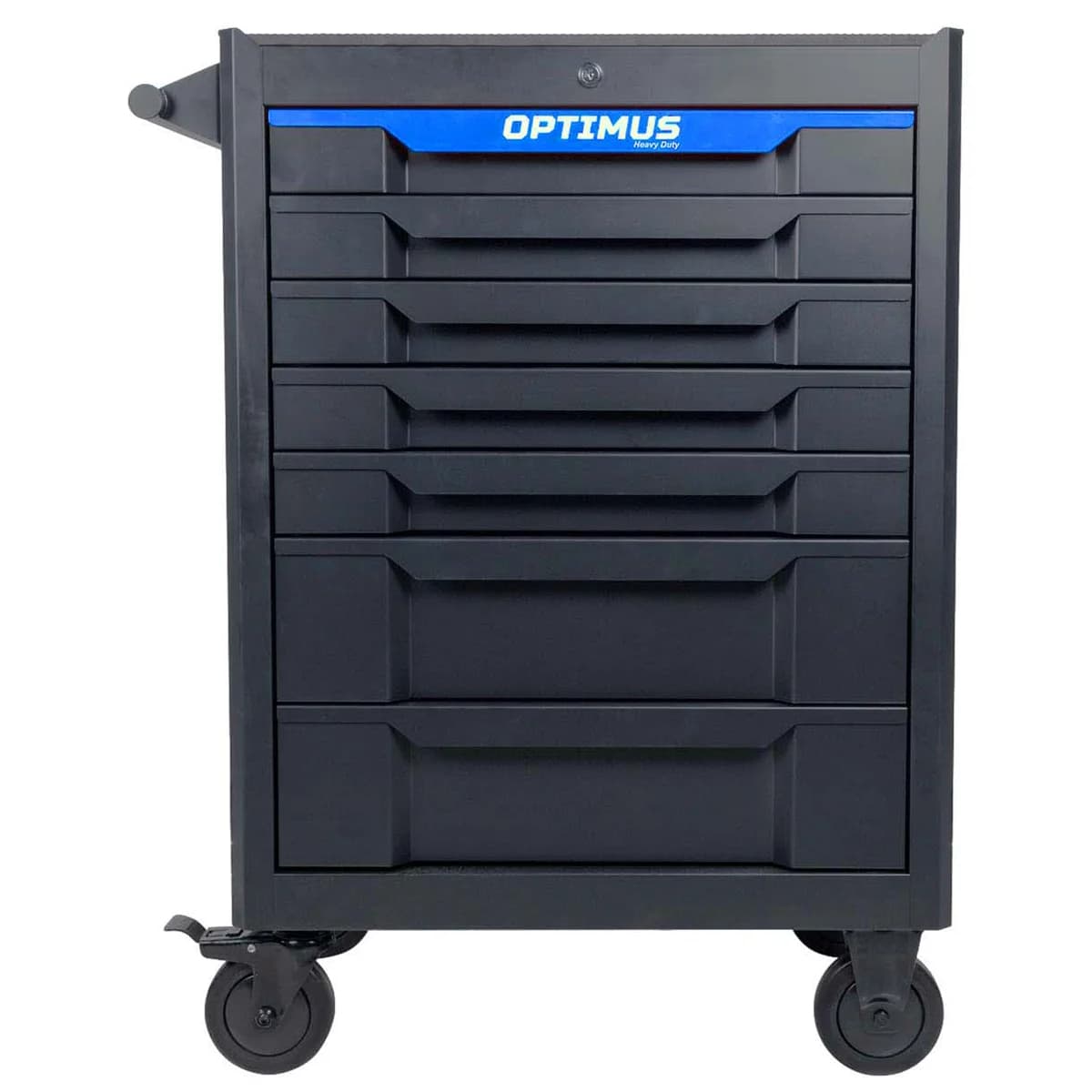 Инструментальная тележка — 7 ящиков, 298 предметов, столешница с EVA-покрытием — Optimus OPT-717E