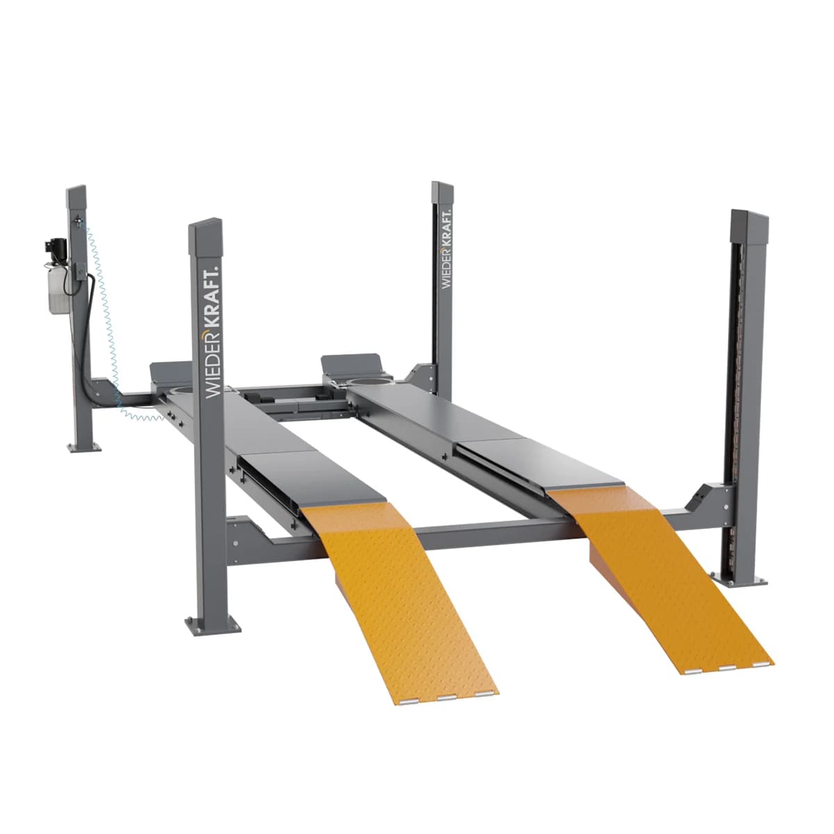 Четырёхстоечный подъёмник для сход-развала 5,5 т с траверсой Wiederkraft WDK-550