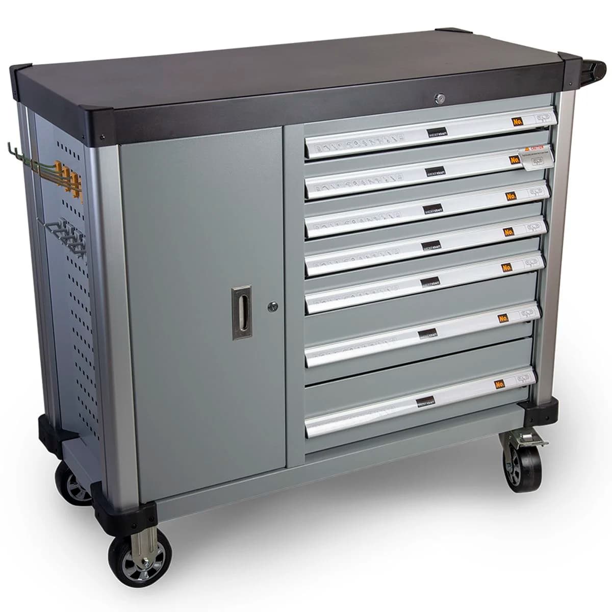 Тележка инструментальная 7 ящиков с общей нагрузкой до 600 кг Wiederkraft WDK-907E