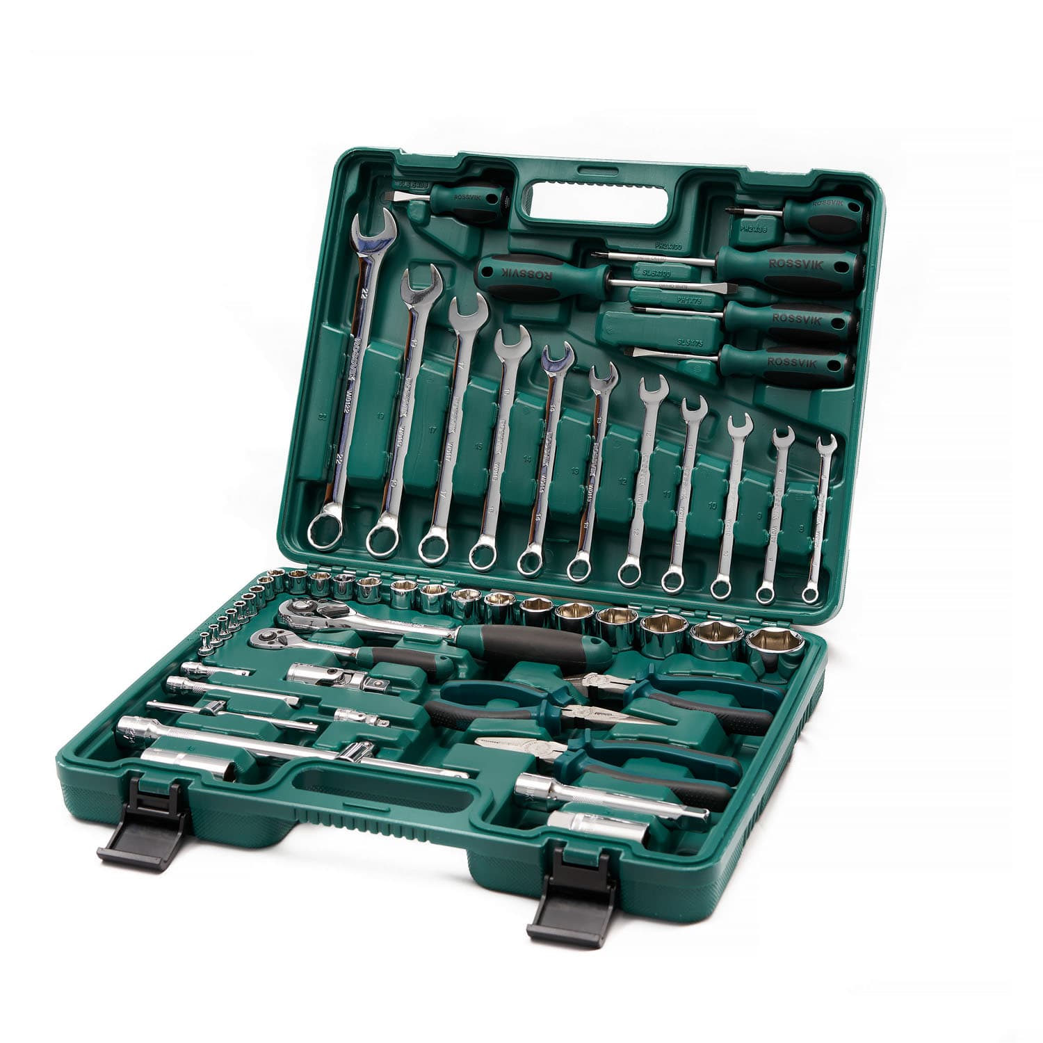 Набор инструментов ROSSVIK UST055 в пластиковом кейсе