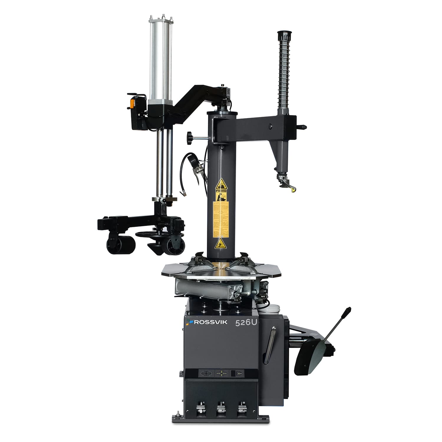 Шиномонтажный станок ROSSVIK V-526U — общий вид, серый цвет RAL 7016