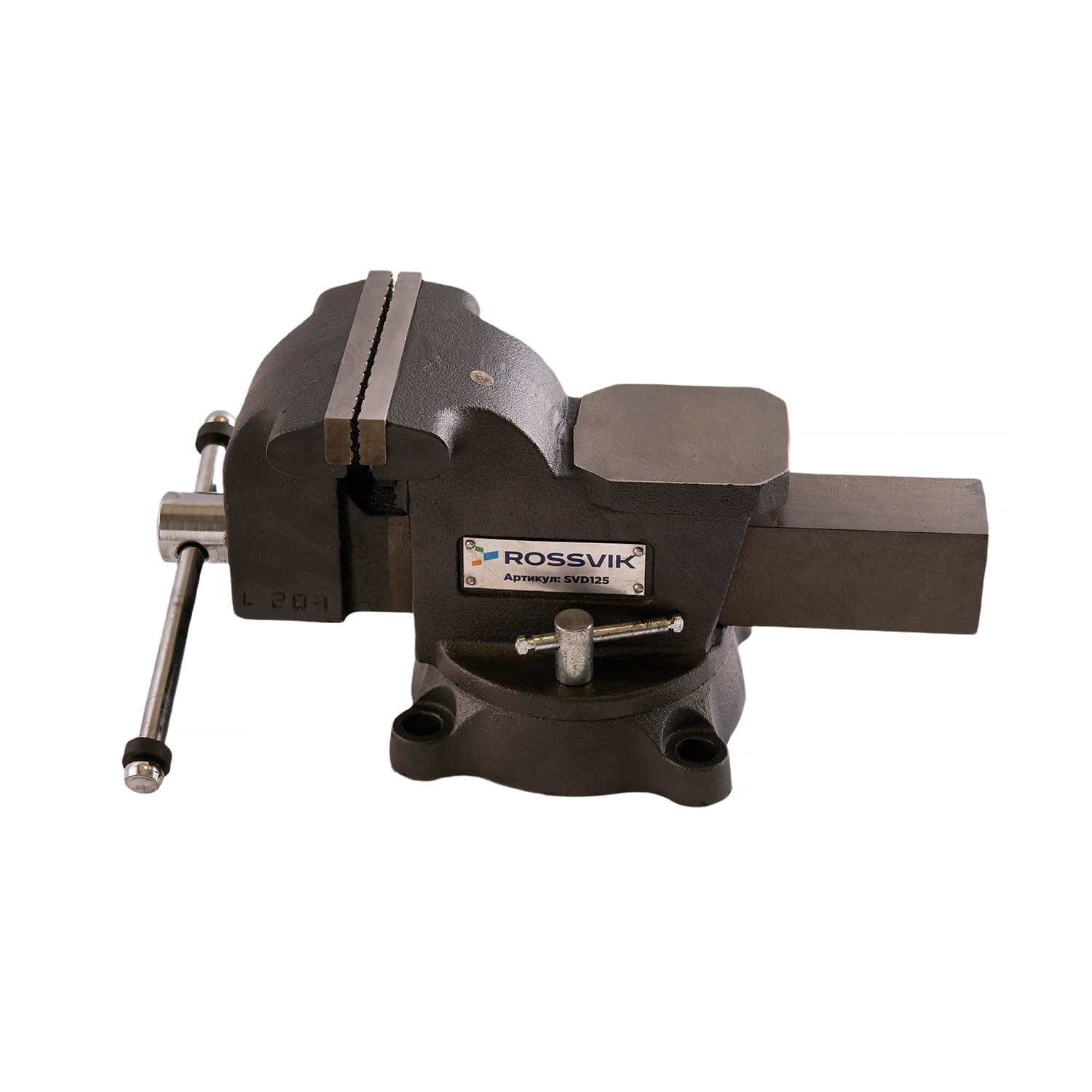 Тиски слесарные ROSSVIK SVD125, 125мм, поворотные, с наковальней