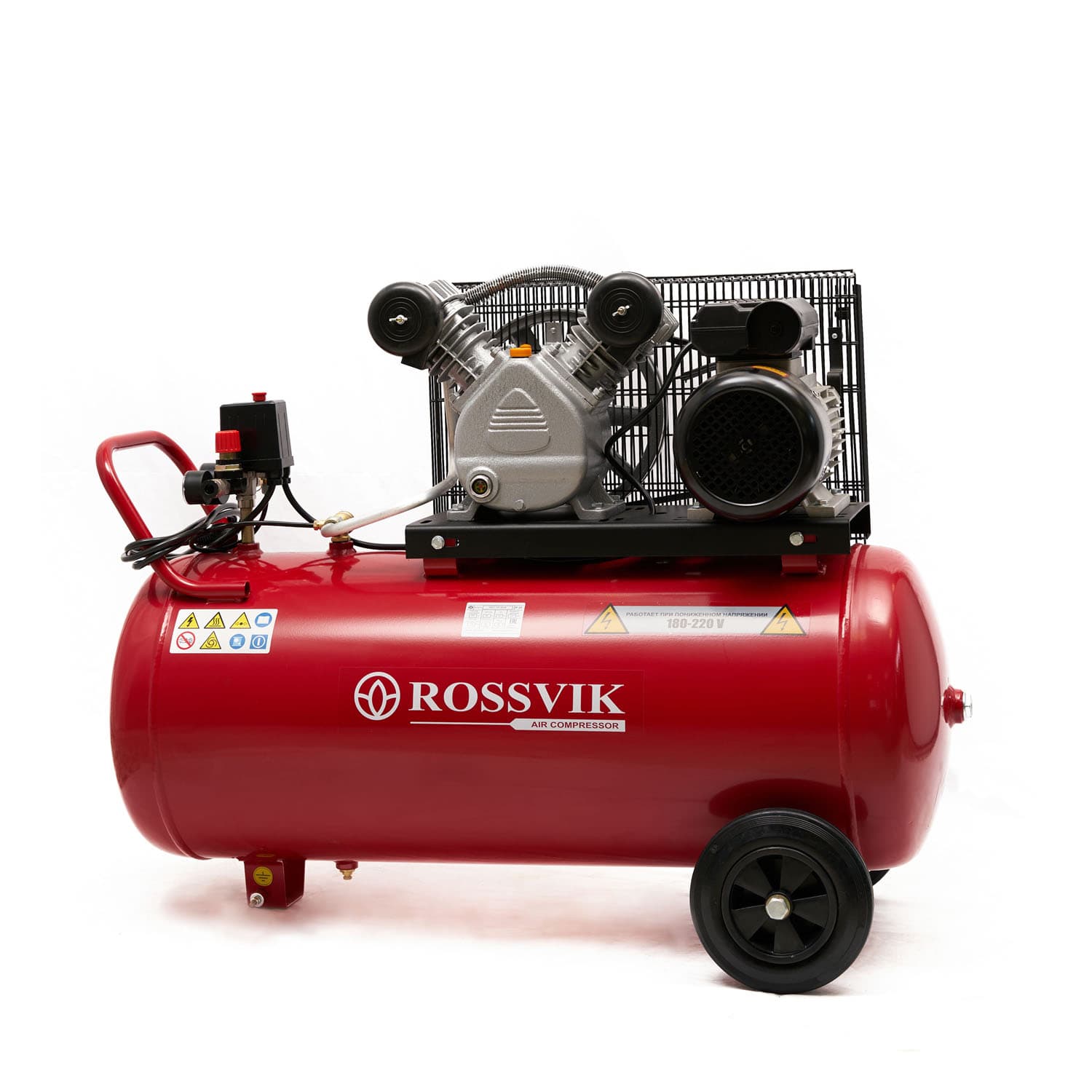 Компрессор поршневой ROSSVIK СБ4/С-100.LB24А — 360 л/мин, 10 бар, 100 л, 220 В