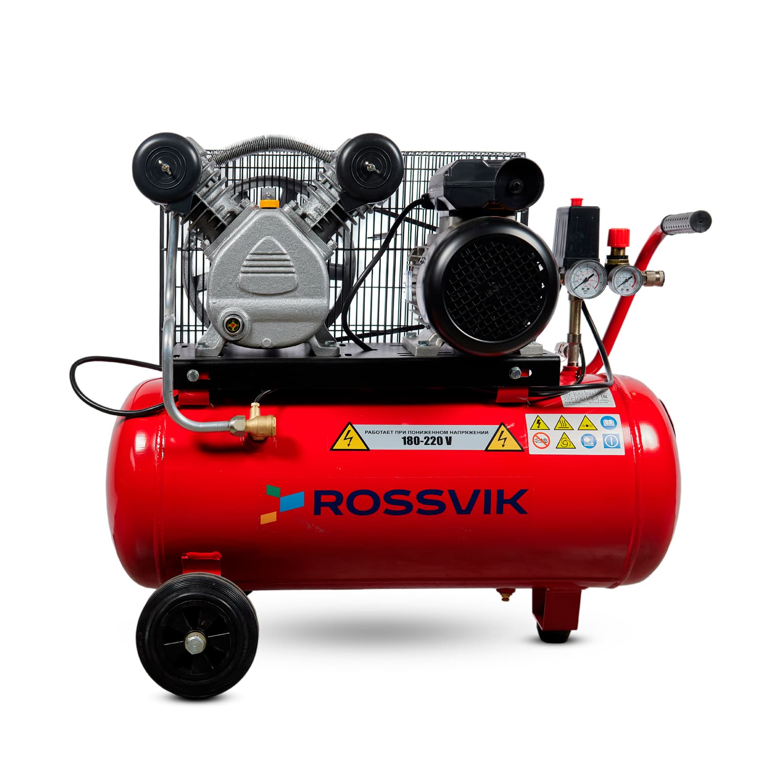 Компрессор поршневой ROSSVIK СБ4/С-50.LB24А — 360 л/мин, 10 бар, 50 л, 220 В