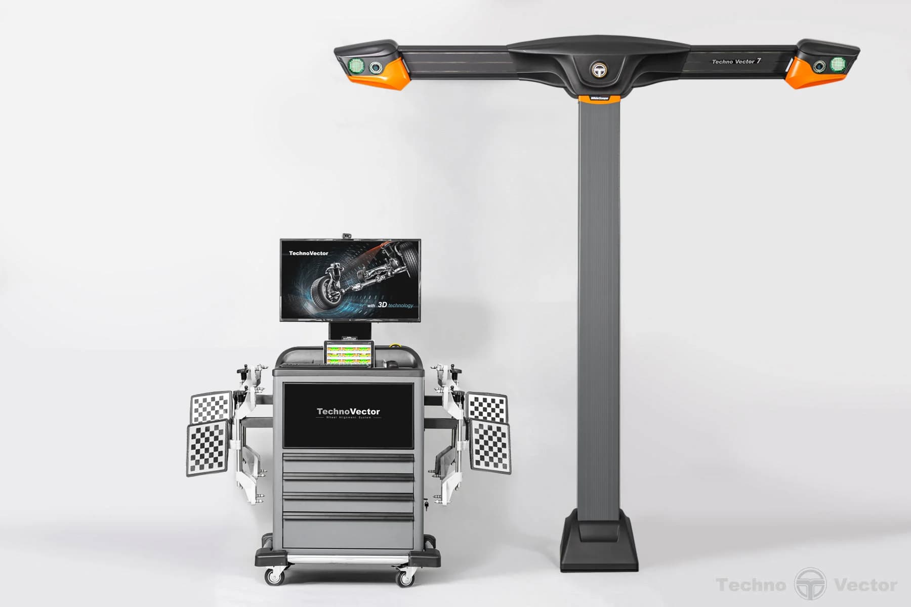 Стенд сход-развал ТехноВектор P 7202 TAS — фронтальный вид