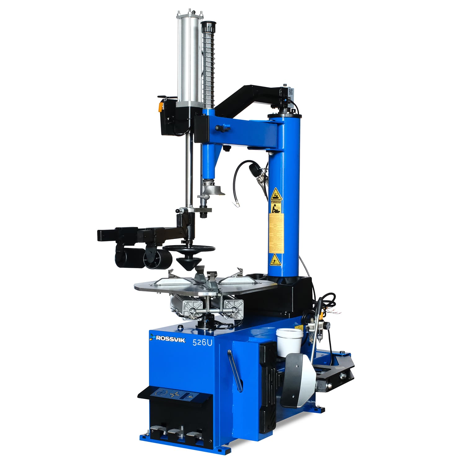 Шиномонтажный станок ROSSVIK V-526U — общий вид полуавтомата с третьей рукой